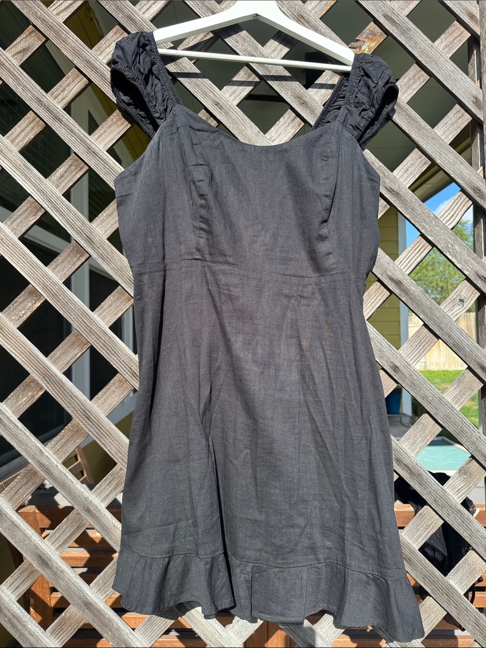 Old Navy Black Ruffle-Strap Mini Dress